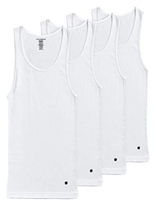 Lucky Brand Men's Classic A-Shirt Undershirt Tank Top (4 Pack)