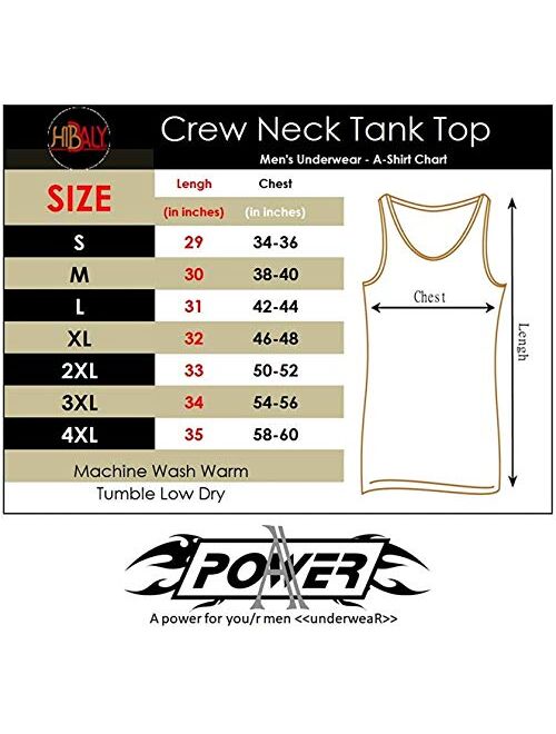 A-Power | Men's 100% Cotton Multipack Classic Rib Tank Top A-Shirts