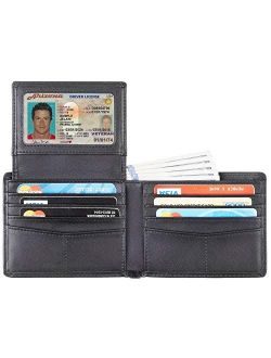 RFID Blocking Genuine Leather Bifold Multi Card Wallet