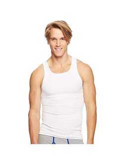 Men's 100% Cotton White A-Shirts Tagless Undershirts Tanks Tank Tops