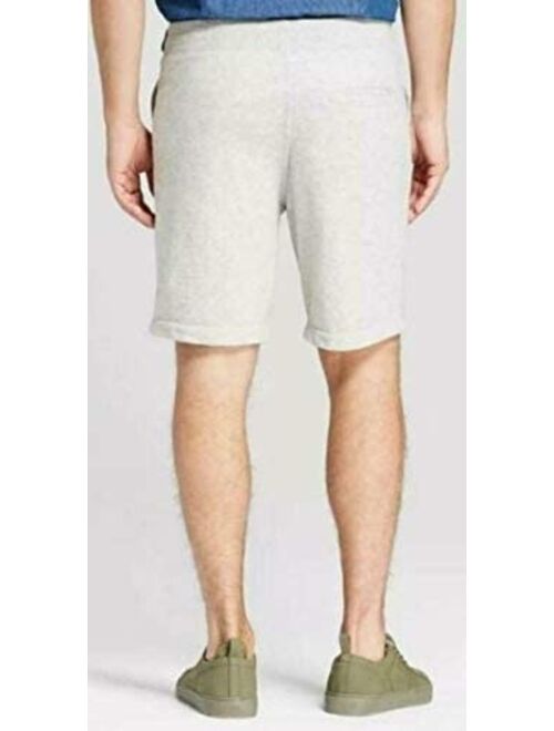 Goodfellow & Co. Men's 9 inch Flat Front French Terry Knit Shorts (Cement, XX-Large)