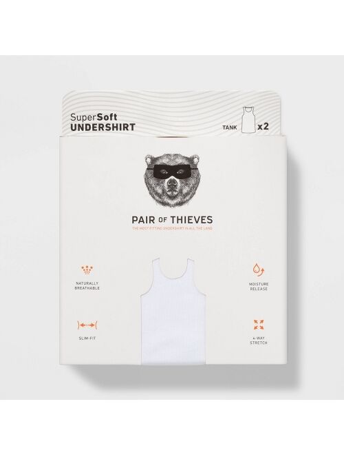 Pair of Thieves Men's Tank A-Shirt Scoop Neck Undershirt 2pk