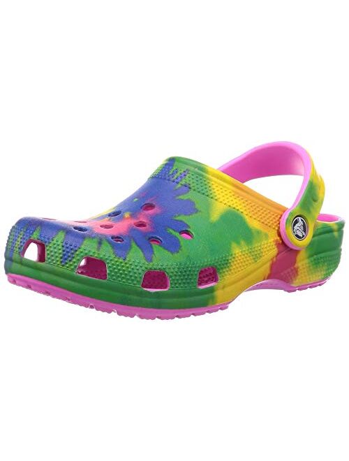 Crocs Unisex-Adult Classic Tie Dye Clog | Comfortable Slip on Water Shoes