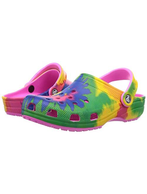 Crocs Unisex-Adult Classic Tie Dye Clog | Comfortable Slip on Water Shoes