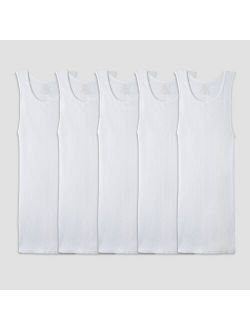 Men's A-Shirts 5-Pack - White XXL