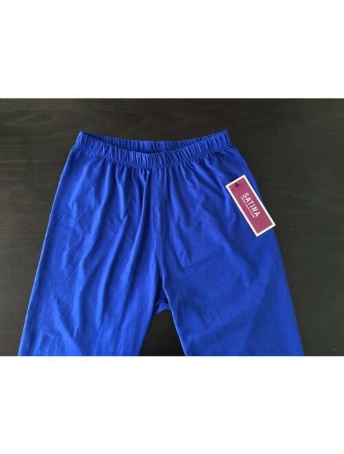 NWT Satina Capri Leggings Royal Blue Womens One Size SUPER SOFT
