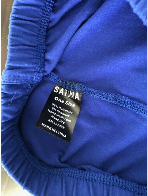 NWT Satina Capri Leggings Royal Blue Womens One Size SUPER SOFT