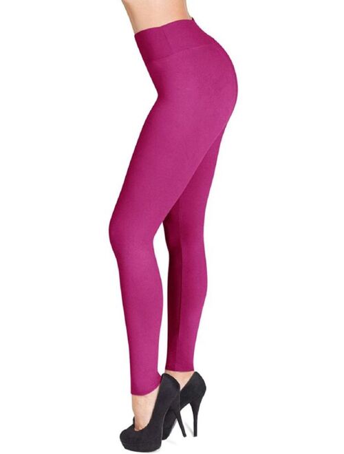 SATINA High Waisted Leggings - 25 Colors - Super Soft Full Length Opaque Slim