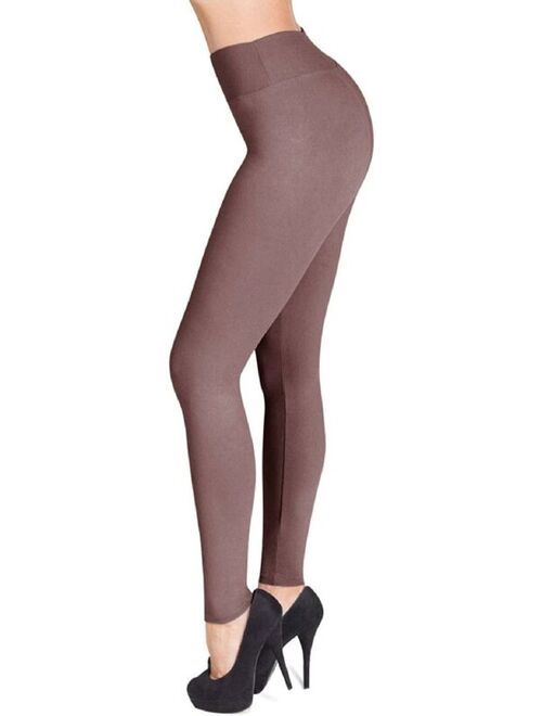 SATINA High Waisted Leggings - 25 Colors - Super Soft Full Length Opaque Slim
