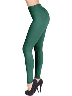High Waisted Leggings - 25 Colors - Super Soft Full Length Opaque Slim