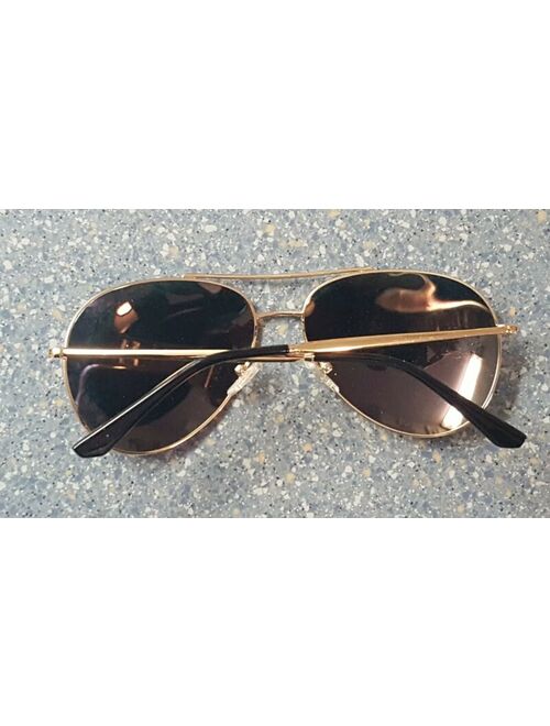 Luenx On My Way Gold Aviator Designer Mirror Sport Sunglassses Eye Cover