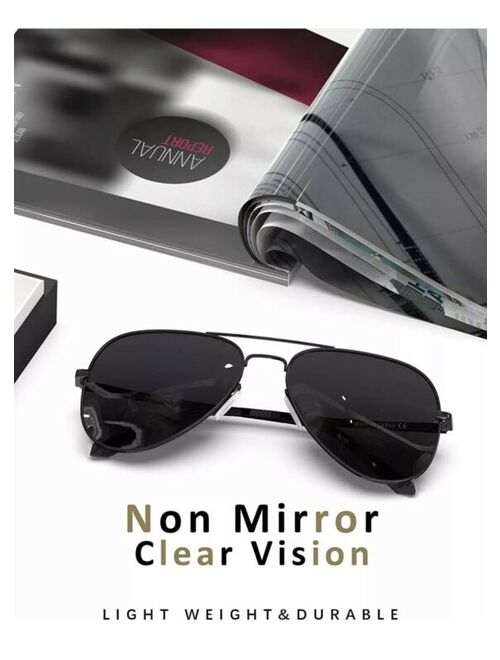 LUENX Men Sunglasses Polarized UV 400 with case 60MM E4