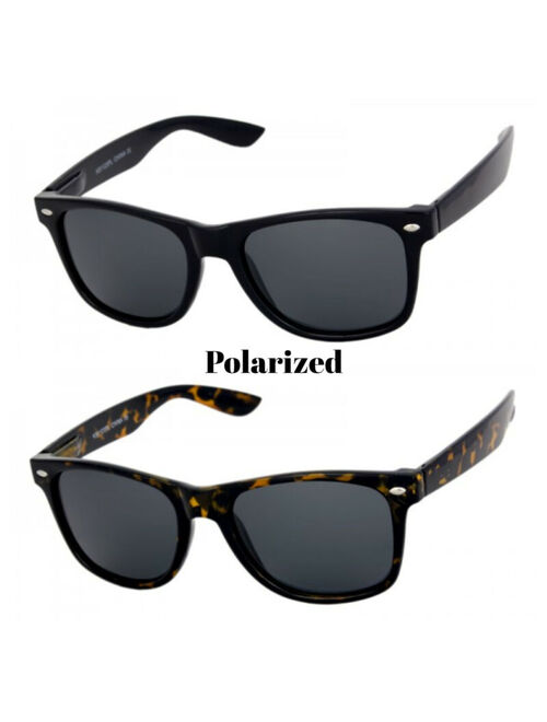 Luenx Gafas de Sol para Hombre Polarizadas HD Lentes para Conducir Proteccion UV Negro