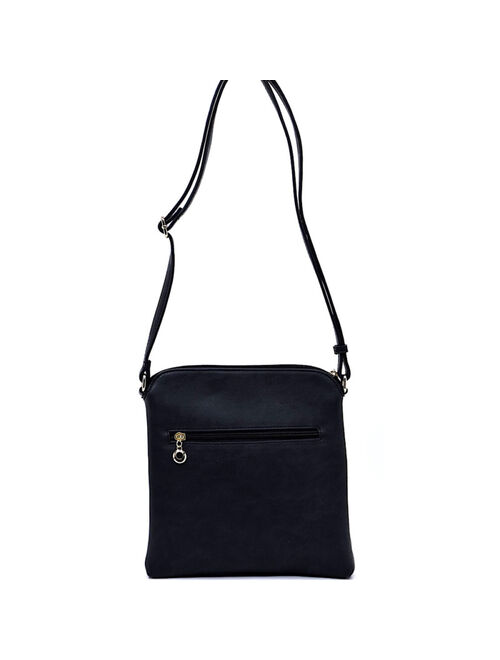 Deluxity Boutique Purse Womens Crossbody Shoulder Bag Tassel Pocket Black & White NWT