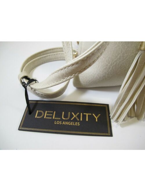 Deluxity Beige Crossbody Bag NEW Women Zip Top Closure