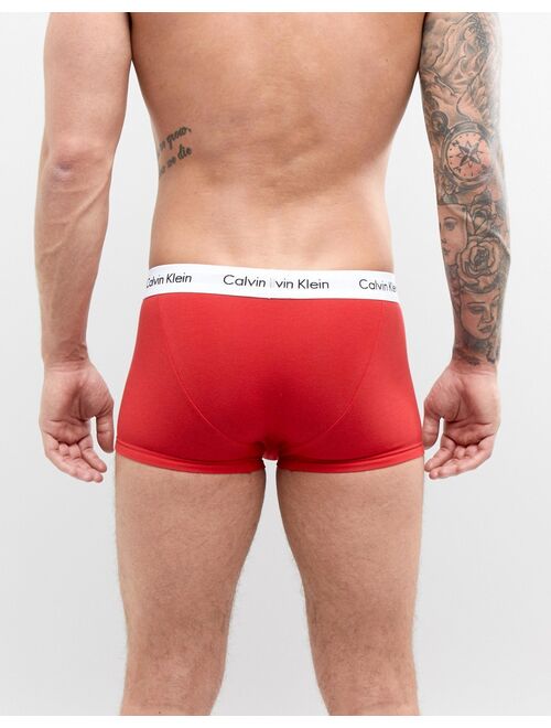 Calvin Klein low rise trunks 3 pack in cotton stretch