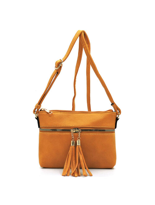 Deluxity Fashion Tassel Zip Cross-body Bag