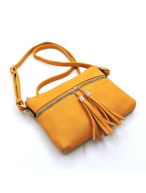 Deluxity Fashion Tassel Zip Cross-body Bag