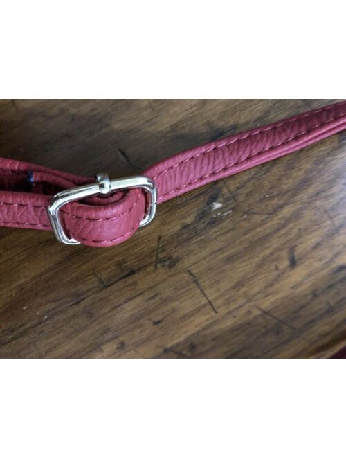 Deluxity Womens Red Faux Leather Tassel Zip Crossbody Purse NWT Vegan Great Gift Idea