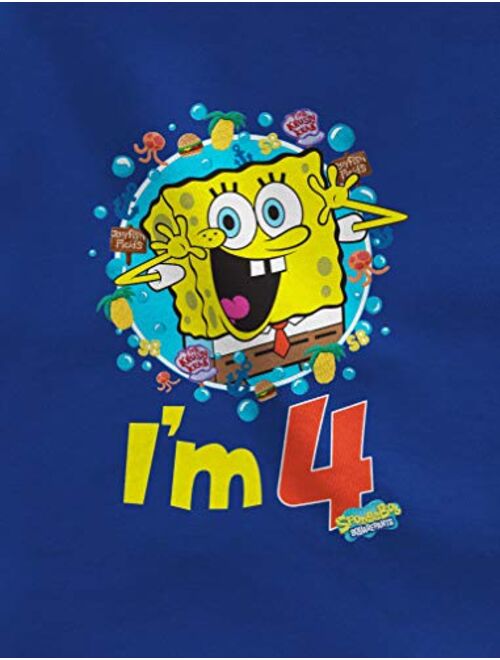 Official Spongebob - 4th Birthday I'm 4 Toddler Hoodie