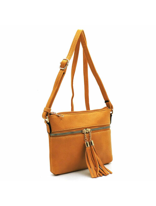 Deluxity Fashion Tassel Zip Cross-body Bag