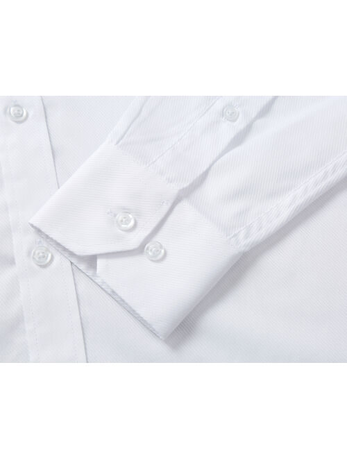 Verno Men's Dress Shirt Slim Fit Casual Button Down Shirts Cotton Twill Long Sleeve Dress Shirt for Men