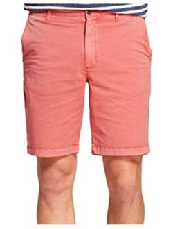 Mens Linden Flat Front Chino Shorts 9 Inch Dusky Pink