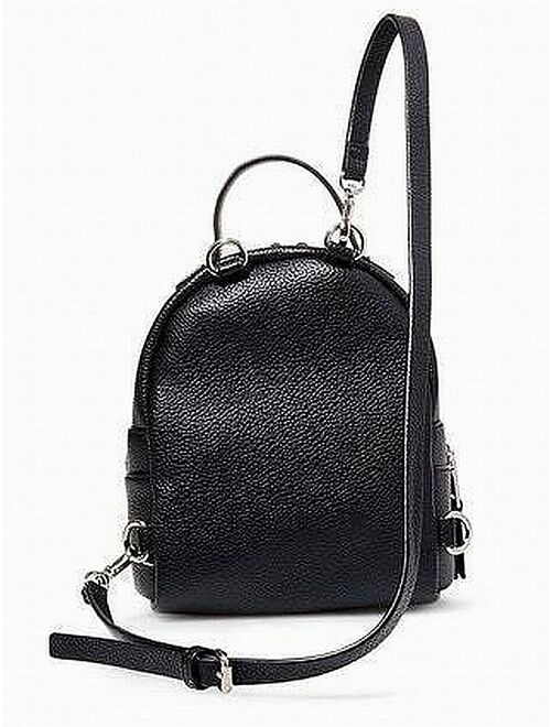 Steve Madden NEW Black Jacki Convertible Faux Leather Mini Backpack