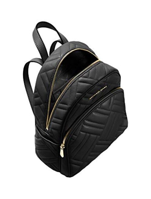 Michael Kors Abbey Medium Quilted Leather Backpack Black