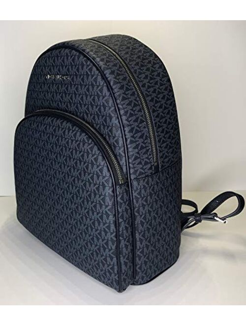 MICHAEL Michael Kors Abbey Large Backpack bundled with Michael Kors Jet Set Travel Trifold Wallet (Signature MK Admiral)