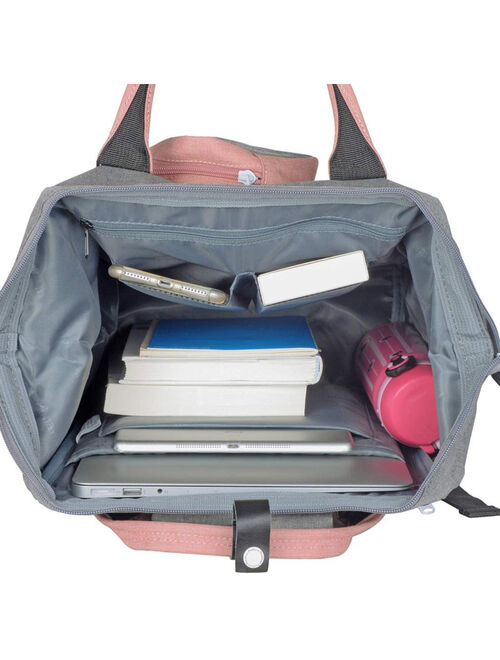 Himawari Travel Laptop Backpack Huge Capacity15.6 Computer Notebook Student Gray
