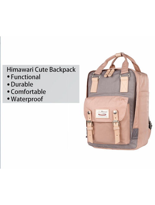 Himawari Backpack Laptop Backpack College Backpack School Bag (Noble Black)