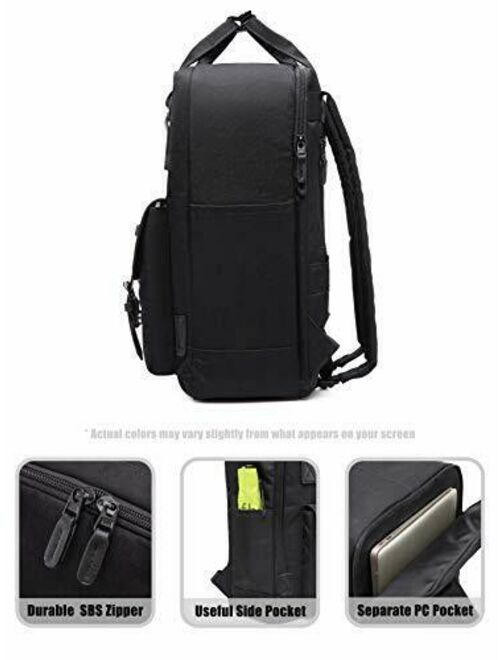 HotStyle VIAZ Vintage Backpack for Work, Travel, College, with (D269a, Black)