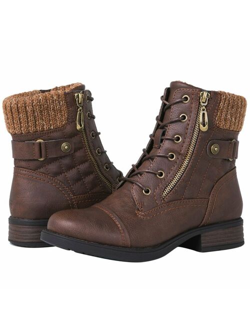 Globalwin Synthetic Leather Zipper Fashion Boots