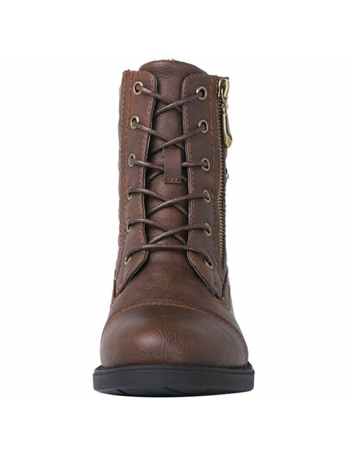 Globalwin Synthetic Leather Zipper Fashion Boots