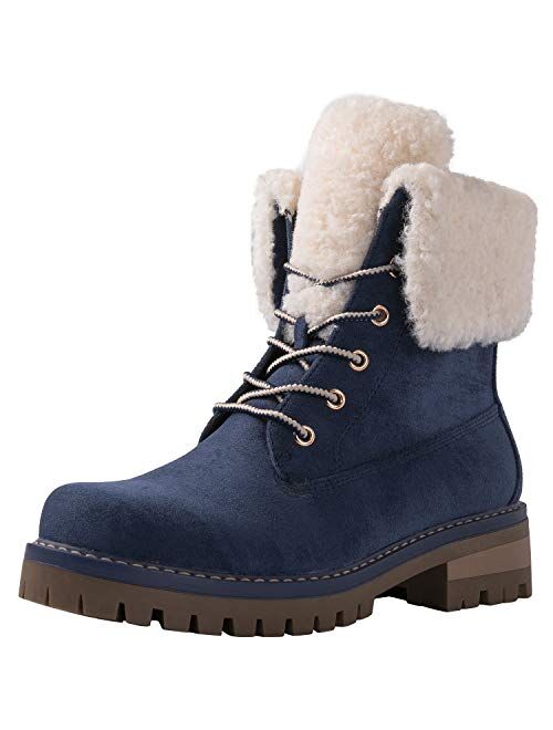 GLOBALWIN Women's Winter Classic Faux Fur Lined Fashion Ankle Boots