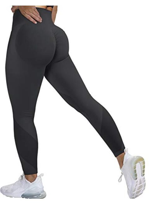 OMKAGI Women TIK Tok Scrunch Butt Lifting Leggings Seamless High Waisted Workout Pants