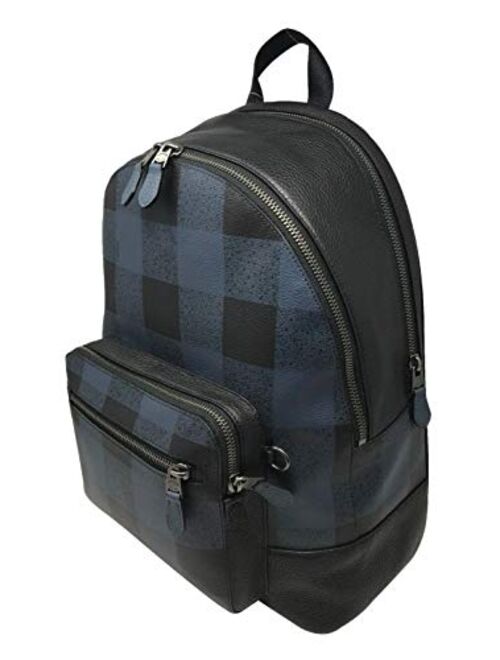 COACH WEST Backpack with Buffalo Check Print, F31291, Blue Multi