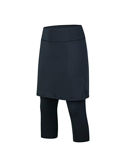 Athletic Tennis Skirt Knee Length with Leggings Active Yoga Skirt Pockets ANIVIVO Skirted Leggings for Women