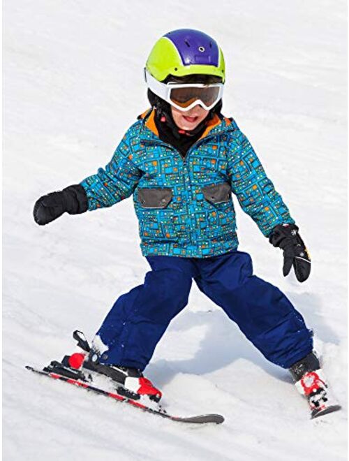 Snow Mittens Winter Ski Mittens Unisex Gloves Kids Waterproof Warm Cotton-lined Gloves