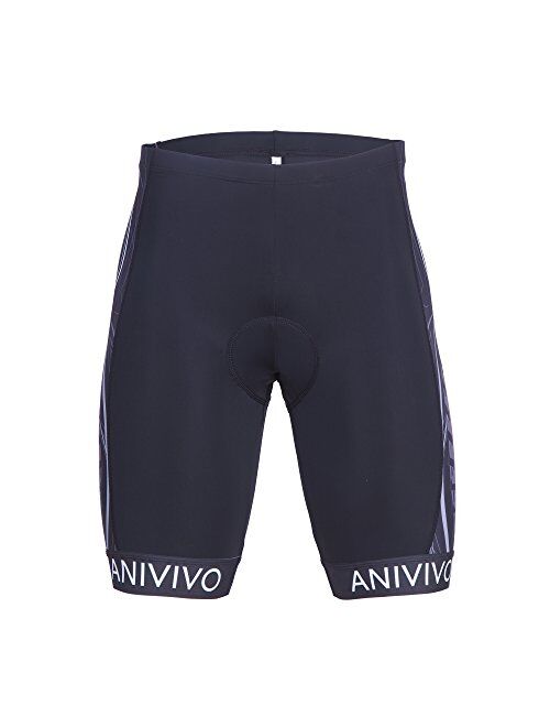 ANIVIVO Cycling Shorts Men Cool Max Padded,Mens Bike Shorts Comfort Road Bike Shorts with Anti-Slip Belt