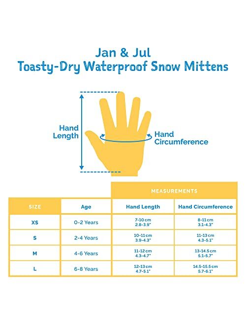JAN & JUL Mittens for Baby Toddler Kids, Waterproof Winter Ski Gloves for Girls Boys