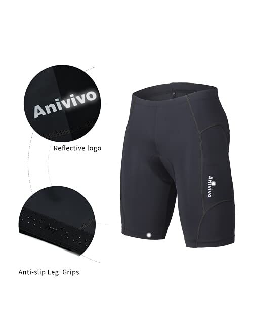 ANIVIVO Men Bike Jersey Long Sleeves with Pockets,Cycling Shirts for Men 1/2 Zipper