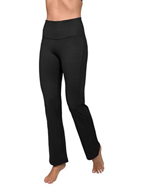 90 Degree By Reflex High Waist Boot Cut Yoga Pants with Warm Fleece Lining