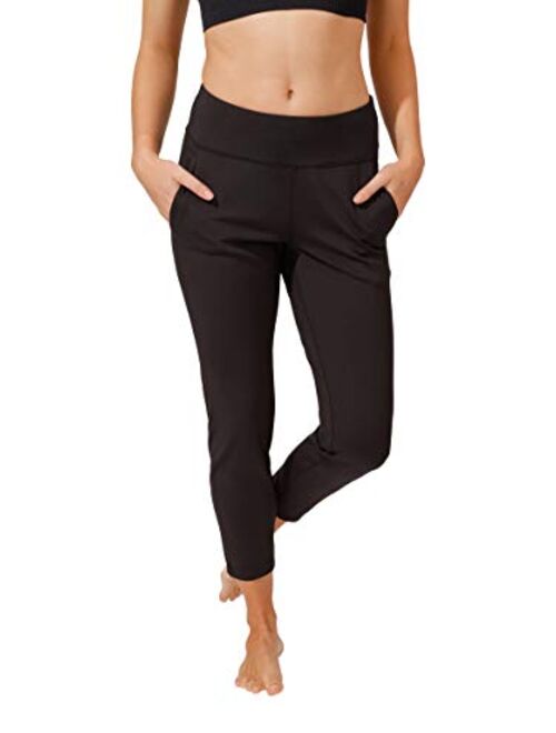 90 Degree By Reflex High Waist Slim Stretch Yoga Jogger - Tapered Lounge Trouser Pants with Side Pockets