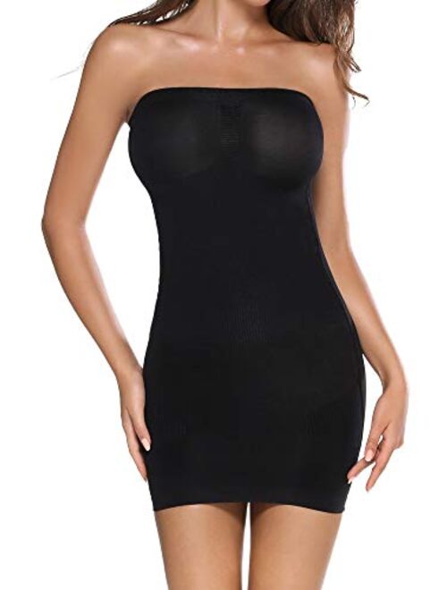 MISS MOLY Seamless Slips for Women Under Dresses High Waist Shapewear Tummy Control Skirt Body Shaping Smoother