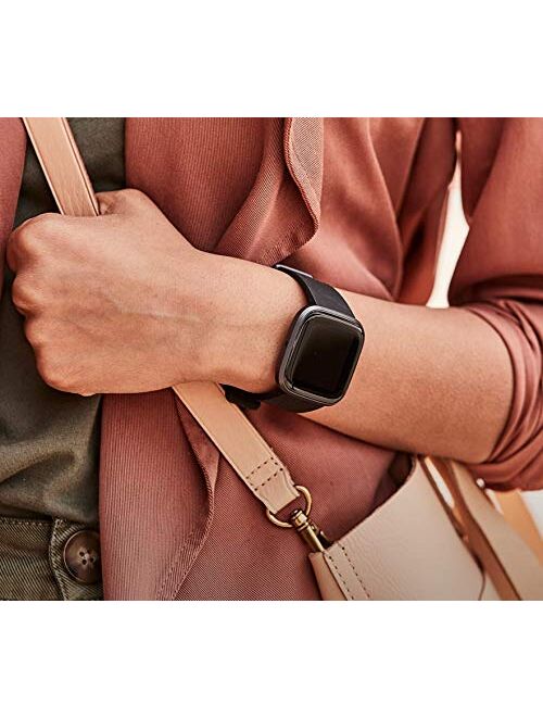 Fitbit Versa 2 FB507BKBK Special Edition Health & Fitness Smartwatch with Heart Rate, Music, Alexa Built-in, Sleep & Swim Tracking