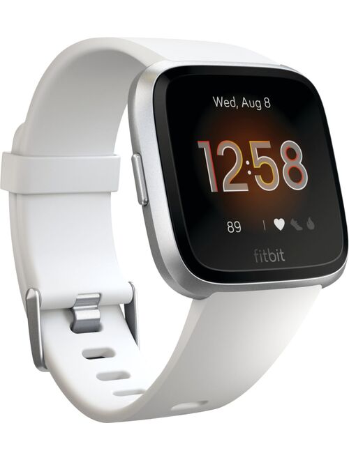 Fitbit Versa Lite Smart Watch (S & L bands included) - White / Silver.RFB