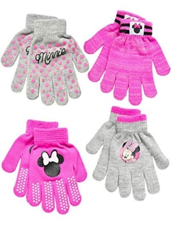 Girls 4 Pack Gloves or Mittens : Minnie Mouse, Vamperina (Toddler/Little Girls)