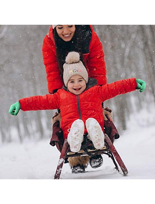 MIG4U Kid's Winter Gloves Warm Magic Stretch Knitted Glove for Children Teens Boys 3/6 pairs